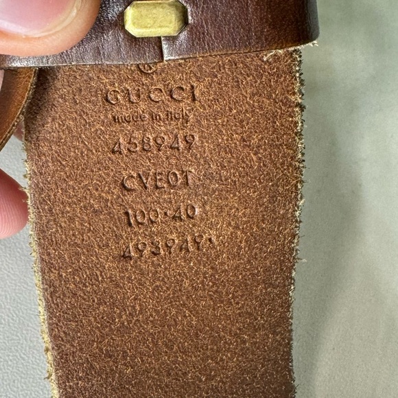 GC snake-buckle leather belt - Picture 3 of 4